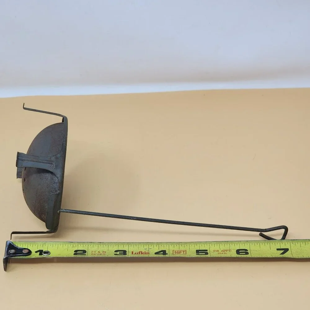 Vintage‎ Footed Metal Egg Poacher Stand Long Lift Rod Farmhouse Rustic Kitchen